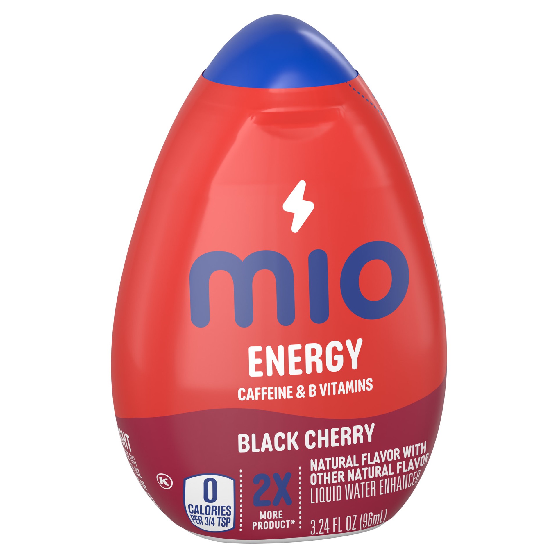 slide 2 of 8, Mio Energy Black Cherry Liquid Water Enhancer Drink Mix With 2x More Bottle - 3.24 Fl. Oz., 3.24 fl oz