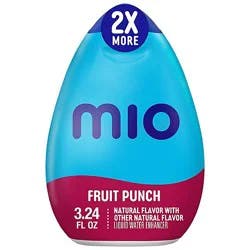 Mio Fruit Punch Liquid Water Enhancer Drink Mix With 2x More Bottle - 3.24 Fl. Oz.