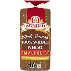 Arnold Whole Grains 100% Whole Wheat Round Top Bread - 18 Oz
