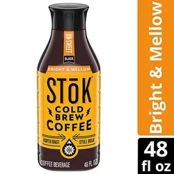 Stok Black Unsweet Cold Brew Light Roast Iced Coffee - 48 Fl. Oz.