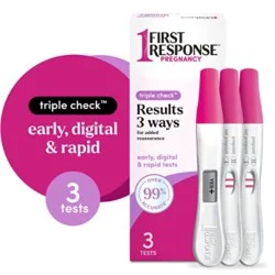 First Response Triple Check Pregnancy Test Kit - 3 Count