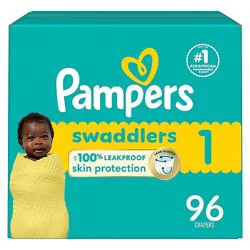 Pampers Swaddlers Size 1 Baby Diapers - 96 Count