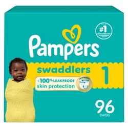Pampers Swaddlers Size 1 Baby Diapers - 96 Count