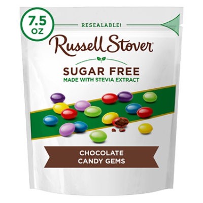 slide 1 of 1, Russell Stover Sugar Free Chocolate Candy Gems Bag - 7.5 Oz, 7.5 oz