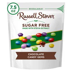 Russell Stover Sugar Free Chocolate Candy Gems Bag - 7.5 Oz