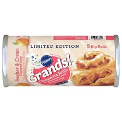 Pillsbury Grands Cinnamon Rolls Peach Cream Icing - 17.5 Oz