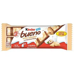 Kinder Bueno White Chocolate And Hazelnut Cream 2 Chocolate Bars - 1.4 Oz