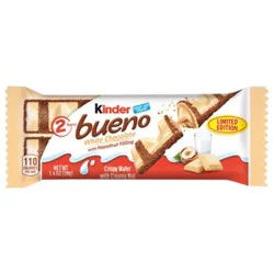 Kinder Bueno White Chocolate And Hazelnut Cream 2 Chocolate Bars - 1.4 Oz