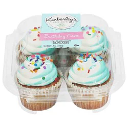 Kimberleys Gourmet Birthday Cake Cupcakes - 11.7 Oz