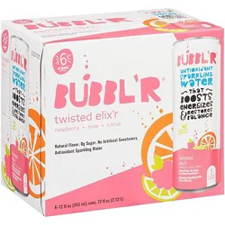 Bubbl'r Antioxidant Sparkling Water Twisted Elix'r - 6 - 12 Fl Oz