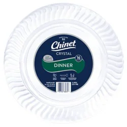 Chinet Cut Crystal 10 Inch Plate - 16 Ct