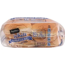 Signature Select Hamburger Buns 16 Ct - 24 Oz