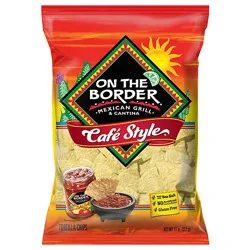 On The Border Café Style Tortilla Chips - 11 Oz