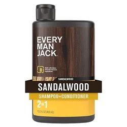 Every Man Jack Shampoo Sandalwood - 13.5 Oz