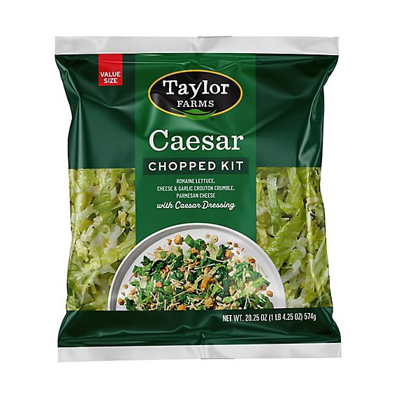 slide 1 of 1, Taylor Farms Caesar Family Size Chopped Salad Kit Bag - 20.25 Oz, 20.25 oz
