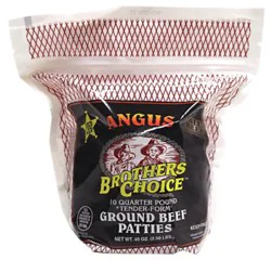 Brothers Choice 90% Angus Frozen Patties - 2.5 Lb