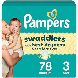 Pampers Swaddlers Active Size 3 Baby Diaper - 78 Count