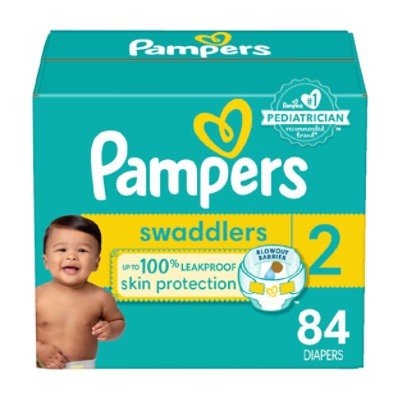 slide 1 of 8, Pampers Swaddlers Baby Diapers Size 2 - 84 Count, 84 ct