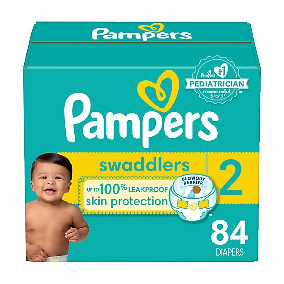slide 1 of 8, Pampers Swaddlers Baby Diapers Size 2 - 84 Count, 84 ct
