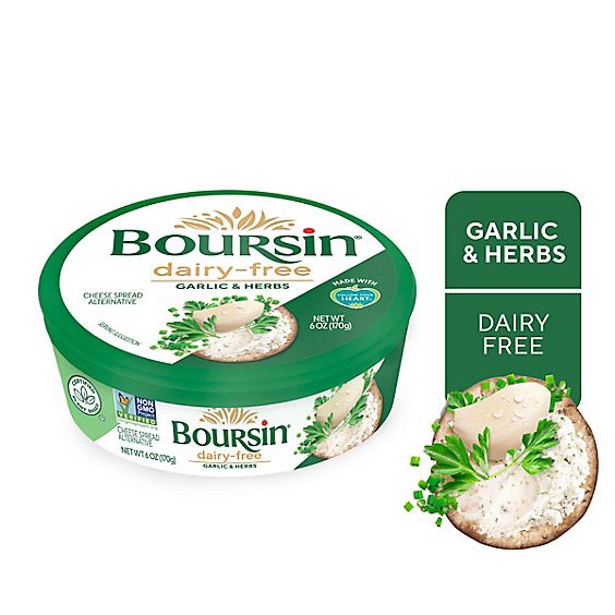slide 1 of 1, Boursin Dairy Free Garlic & Herb Cheese Spread Alternative - 6 Oz, 6 oz