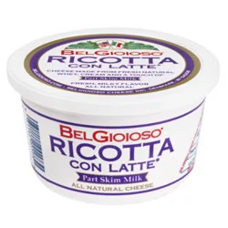 Belgioioso Fresh Ricotta Con Latte Cheese Part Skim Milk Cup - 16 Oz