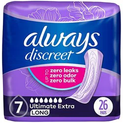 Always Discreet Ultimate Extra Protect Ultimate Absorbency Postpartum Incontinence Pad - 26 Count