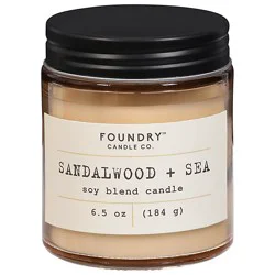 Foundry Candle Sandalwood Sea 6.5 Oz - 6.5 Oz