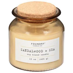 Foundry Candle Sandalwood Sea 15 Oz - 15 Oz