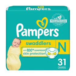 Pampers Swaddlers Baby Diaper Size N - 31 Count