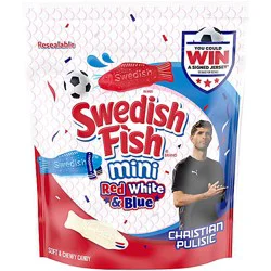 Swedish Fish Mini Red White & Blue Soft & Chewy Candy - 1.8 Lb