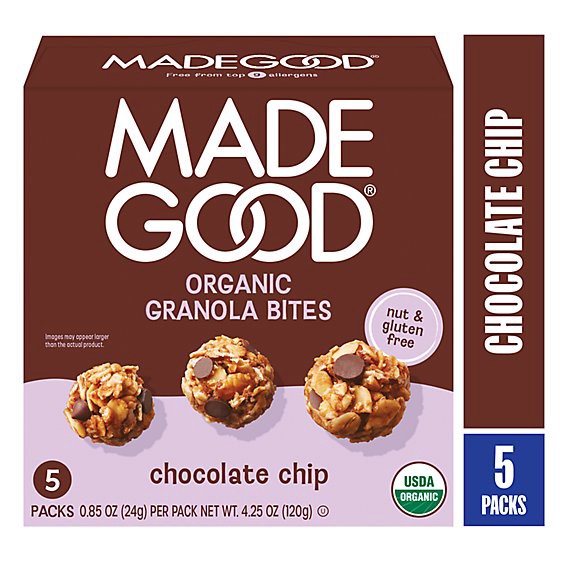 slide 1 of 1, Madegood Organic Granola Mini Choc Chip - 4.25 Oz, 5 ct