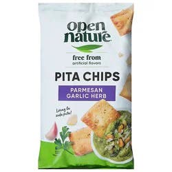 Open Nature Pita Chips Parmesan Garic Herb - 7.3 Oz