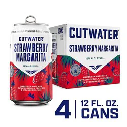 Cutwater Strawberry Margarita Tequila - 4-12 Fl. Oz.