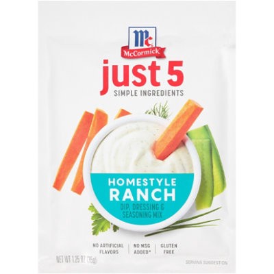 slide 1 of 1, Mccormick Homestyle Ranch Dip - Dressing & Seasoning Mix - 1.25 Oz, 1.25 oz