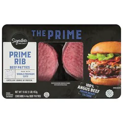 Signature Select Beef Prime Rib Patties - 16 Oz