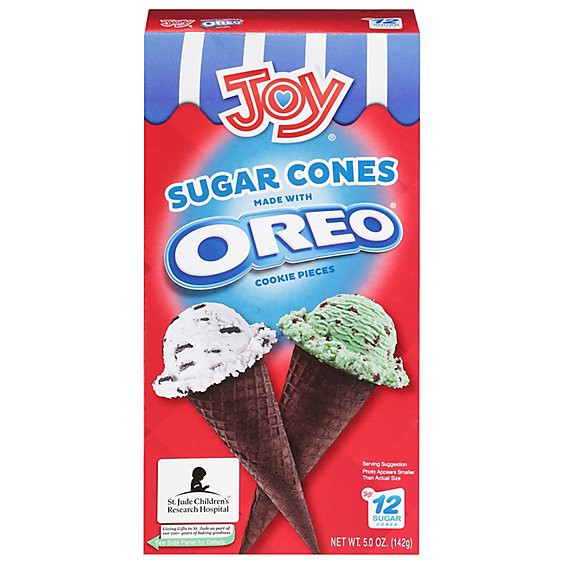 slide 1 of 13, Joy Sugar Cones W/ Oreo - 5 Oz, 12 ct