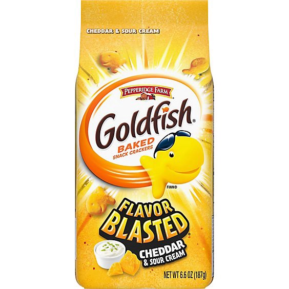 slide 1 of 1, Pepperidge Farm Goldfish Flavor Blasted Cheddar And Sour Cream Crackers - 6.6 Oz, 6.6 oz