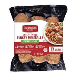 Shady Brook Farms Fully Cooked Turkey Meatballs Italian Style Fresh - 12 Oz