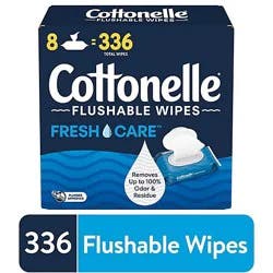 Cottonelle Fresh Care Flushable Wet Wipes Flip-Top Packs 42 Wipes Per Pack - 8 Count