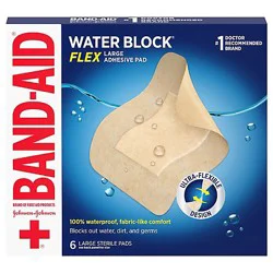 Bandaid Waterblock Flex Ad Pad - 6 Ct