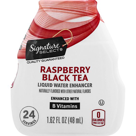 slide 1 of 1, Signature Select Liquid Water Enhancer Raspberry Black Tea - 1.62 Fz, 1.62 fl oz