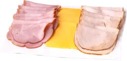 Boars Head Fresh Slice Trio Turkey Ham And American Cheese - 0.50 Lb