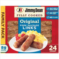 Jimmy Dean Fully Cooked Original Pork Sausage Links - 19.2 Oz