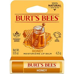 Burts Bees 100% Natural Honey With Beeswax Moisturizing Lip Balm Tube - Each
