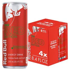 Red Bull Red Edition Energy Drink Watermelon 80mg Caffeine - 4-8.4 Fl. Oz.