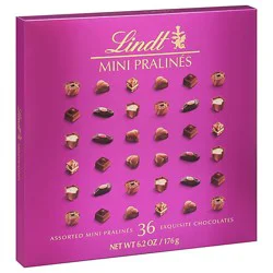 Lindt Mini Pralines Assorted Chocolate Candy Gift Box - 6.2 Oz