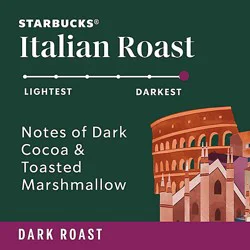 Starbucks Italian Roast 100% Arabica Dark Roast Ground Coffee Bag - 18 Oz