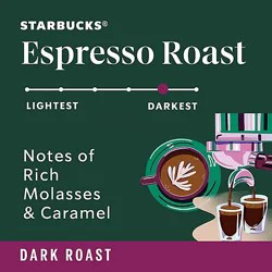 Starbucks Espresso Roast 100% Arabica Dark Roast Whole Bean Coffee Bag - 18 Oz