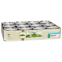 Kerr W/m Half Pint Jar - 12 Ct