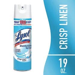 Lysol Crisp Linen Disinfectant Spray - 19 Oz